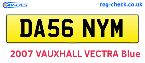 DA56NYM are the vehicle registration plates.
