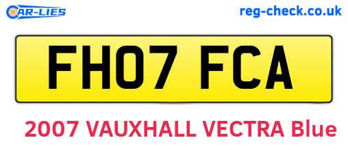 FH07FCA are the vehicle registration plates.