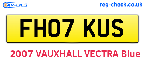 FH07KUS are the vehicle registration plates.
