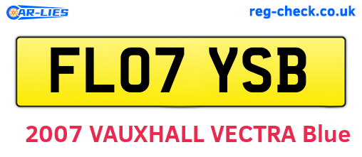 FL07YSB are the vehicle registration plates.