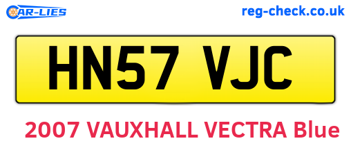 HN57VJC are the vehicle registration plates.