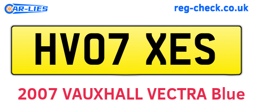 HV07XES are the vehicle registration plates.