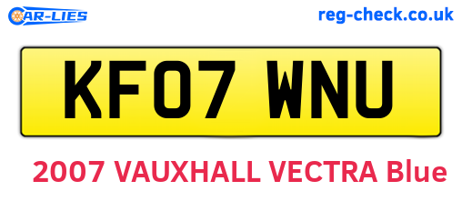 KF07WNU are the vehicle registration plates.