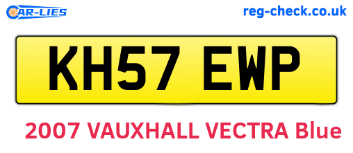 KH57EWP are the vehicle registration plates.