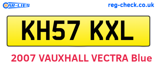 KH57KXL are the vehicle registration plates.