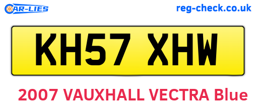 KH57XHW are the vehicle registration plates.