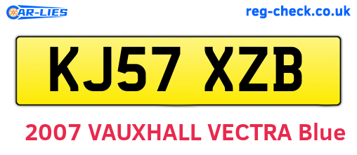 KJ57XZB are the vehicle registration plates.