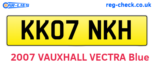 KK07NKH are the vehicle registration plates.