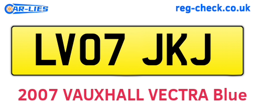 LV07JKJ are the vehicle registration plates.
