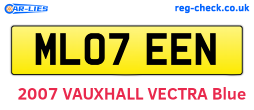 ML07EEN are the vehicle registration plates.