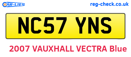 NC57YNS are the vehicle registration plates.
