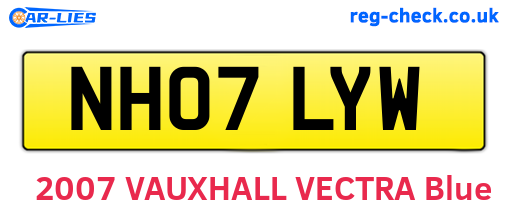 NH07LYW are the vehicle registration plates.