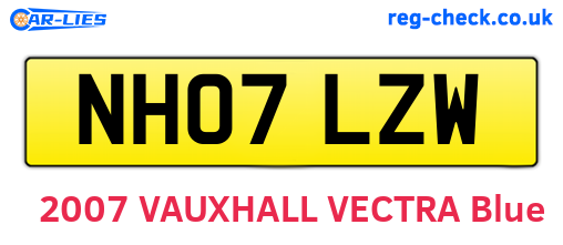 NH07LZW are the vehicle registration plates.