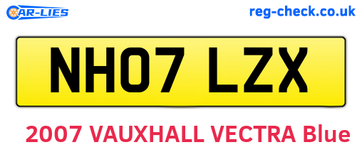 NH07LZX are the vehicle registration plates.