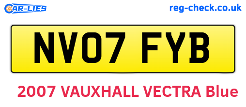 NV07FYB are the vehicle registration plates.