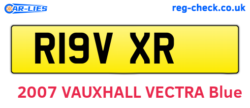 R19VXR are the vehicle registration plates.