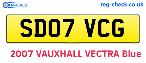 SD07VCG are the vehicle registration plates.