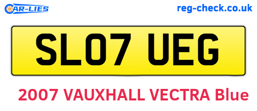 SL07UEG are the vehicle registration plates.