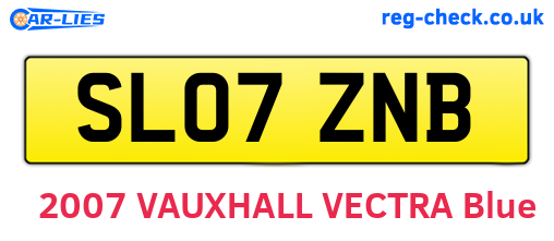 SL07ZNB are the vehicle registration plates.