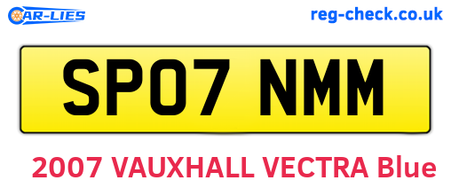 SP07NMM are the vehicle registration plates.
