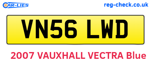 VN56LWD are the vehicle registration plates.