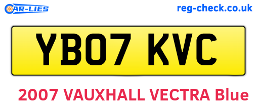 YB07KVC are the vehicle registration plates.