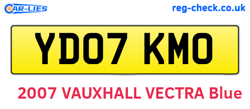 YD07KMO are the vehicle registration plates.