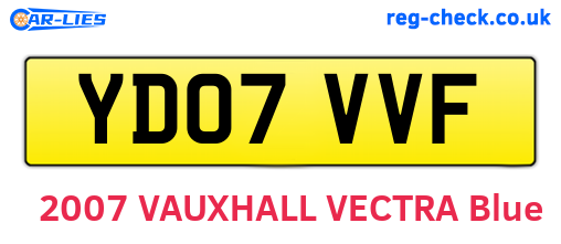 YD07VVF are the vehicle registration plates.