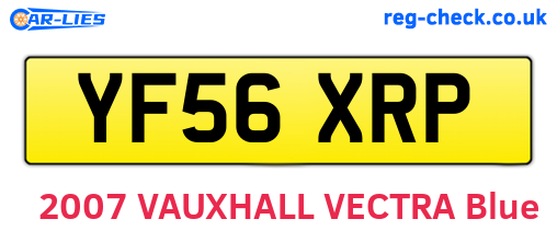 YF56XRP are the vehicle registration plates.