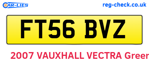 FT56BVZ are the vehicle registration plates.