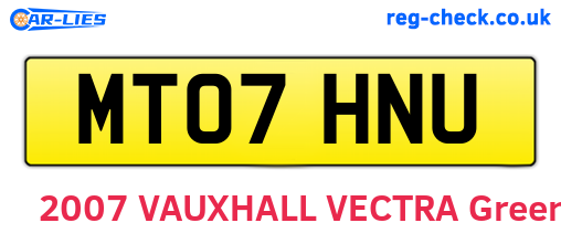 MT07HNU are the vehicle registration plates.