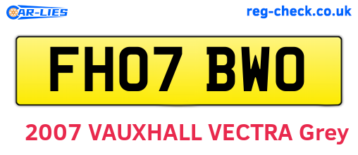 FH07BWO are the vehicle registration plates.