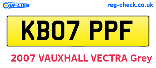 KB07PPF are the vehicle registration plates.