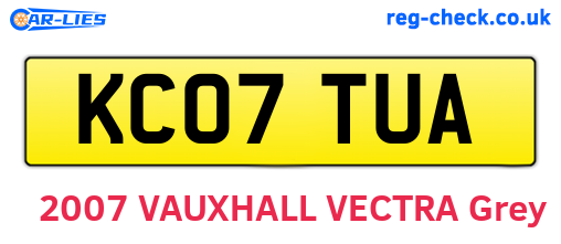 KC07TUA are the vehicle registration plates.