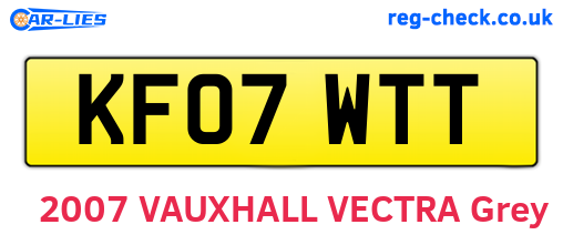KF07WTT are the vehicle registration plates.