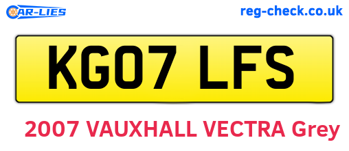 KG07LFS are the vehicle registration plates.