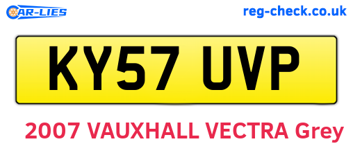 KY57UVP are the vehicle registration plates.