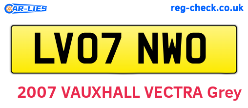 LV07NWO are the vehicle registration plates.