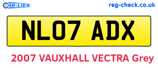 NL07ADX are the vehicle registration plates.