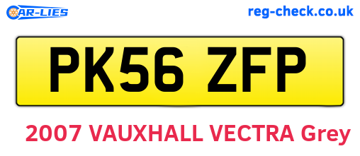 PK56ZFP are the vehicle registration plates.