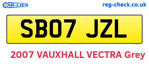 SB07JZL are the vehicle registration plates.
