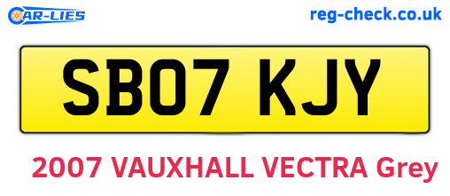 SB07KJY are the vehicle registration plates.