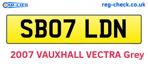 SB07LDN are the vehicle registration plates.