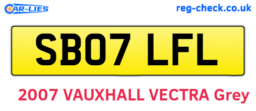 SB07LFL are the vehicle registration plates.