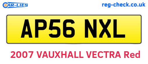 AP56NXL are the vehicle registration plates.