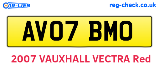 AV07BMO are the vehicle registration plates.
