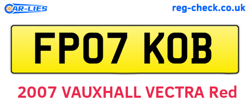 FP07KOB are the vehicle registration plates.
