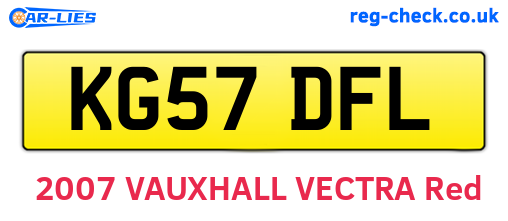 KG57DFL are the vehicle registration plates.
