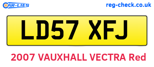 LD57XFJ are the vehicle registration plates.