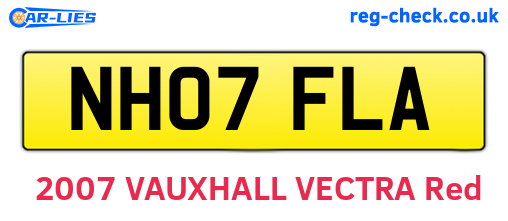 NH07FLA are the vehicle registration plates.